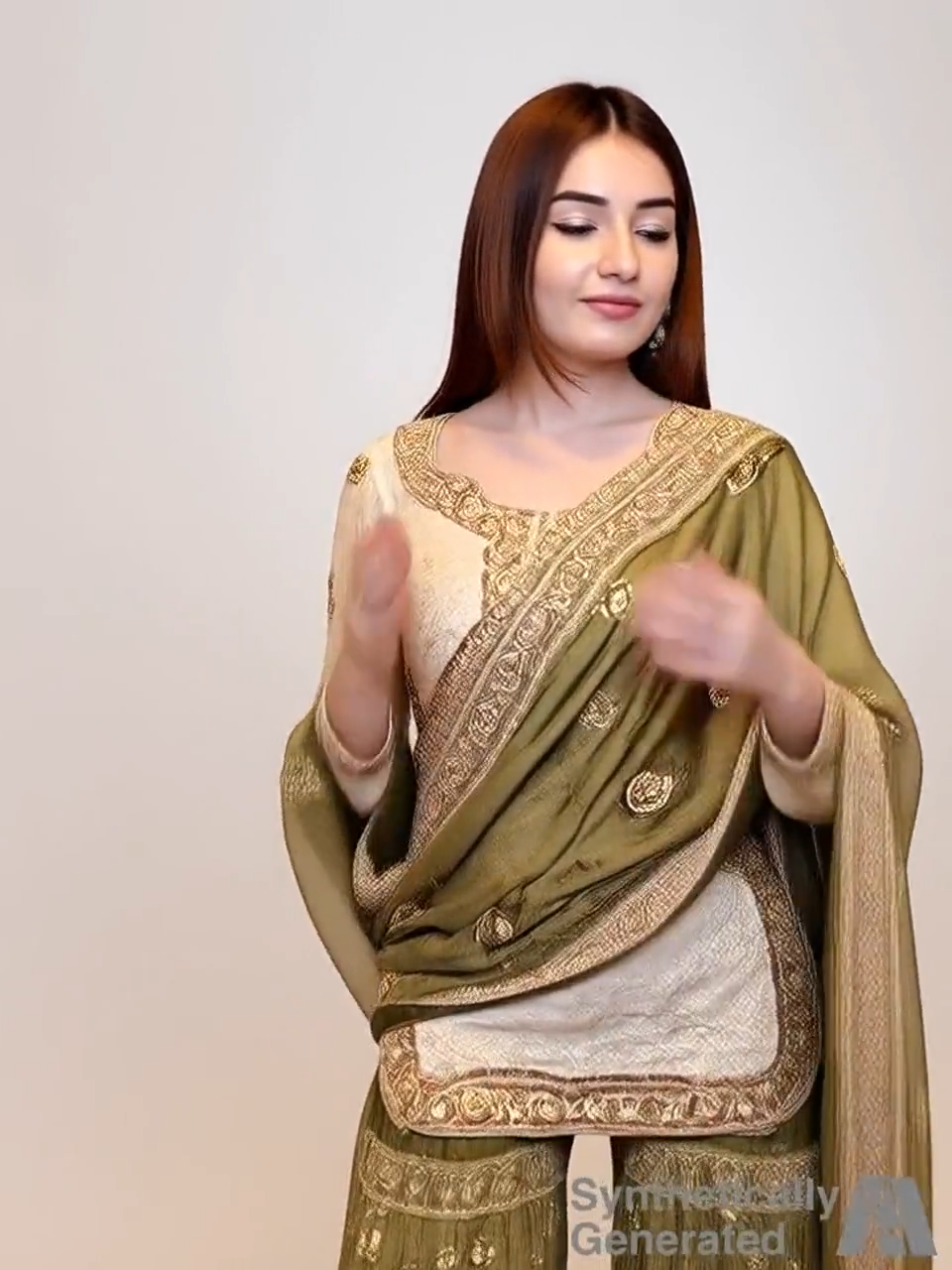 Khodiyar Women Silk Blend Kurta Sharara Dupatta Set